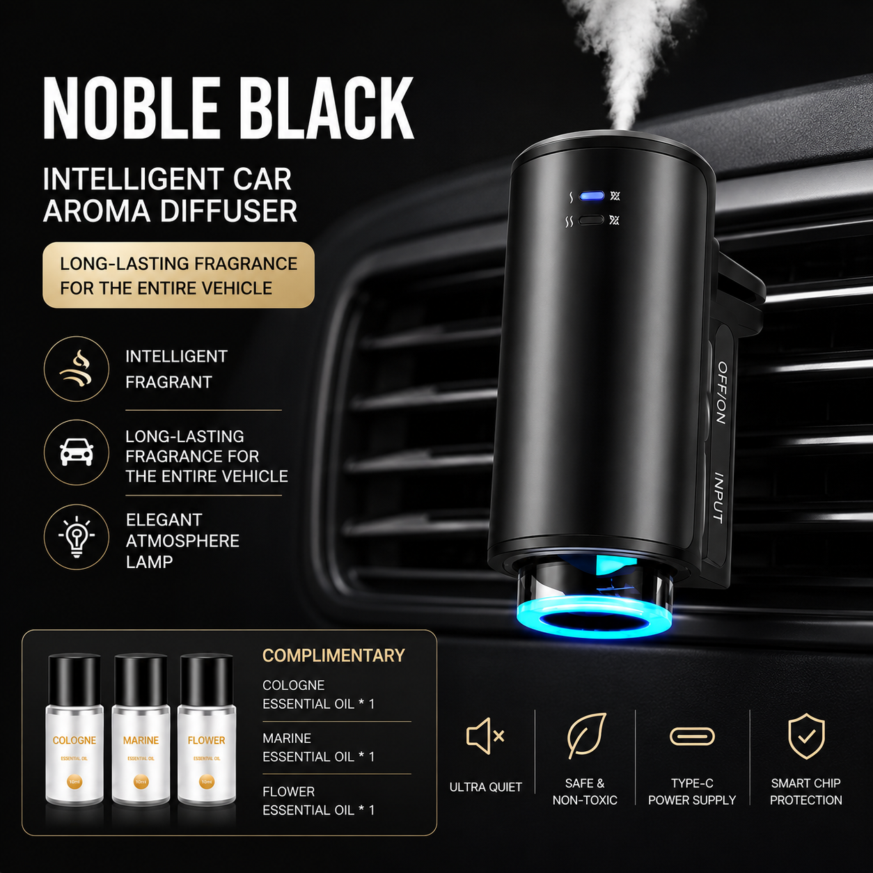 AuraDrive™ Smart Car Aroma Diffuser